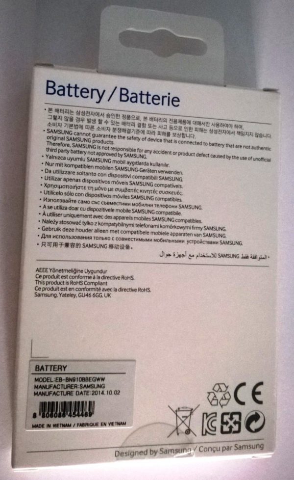 Bateria Samsung Galaxy Note 4 EB-BN910BBE
